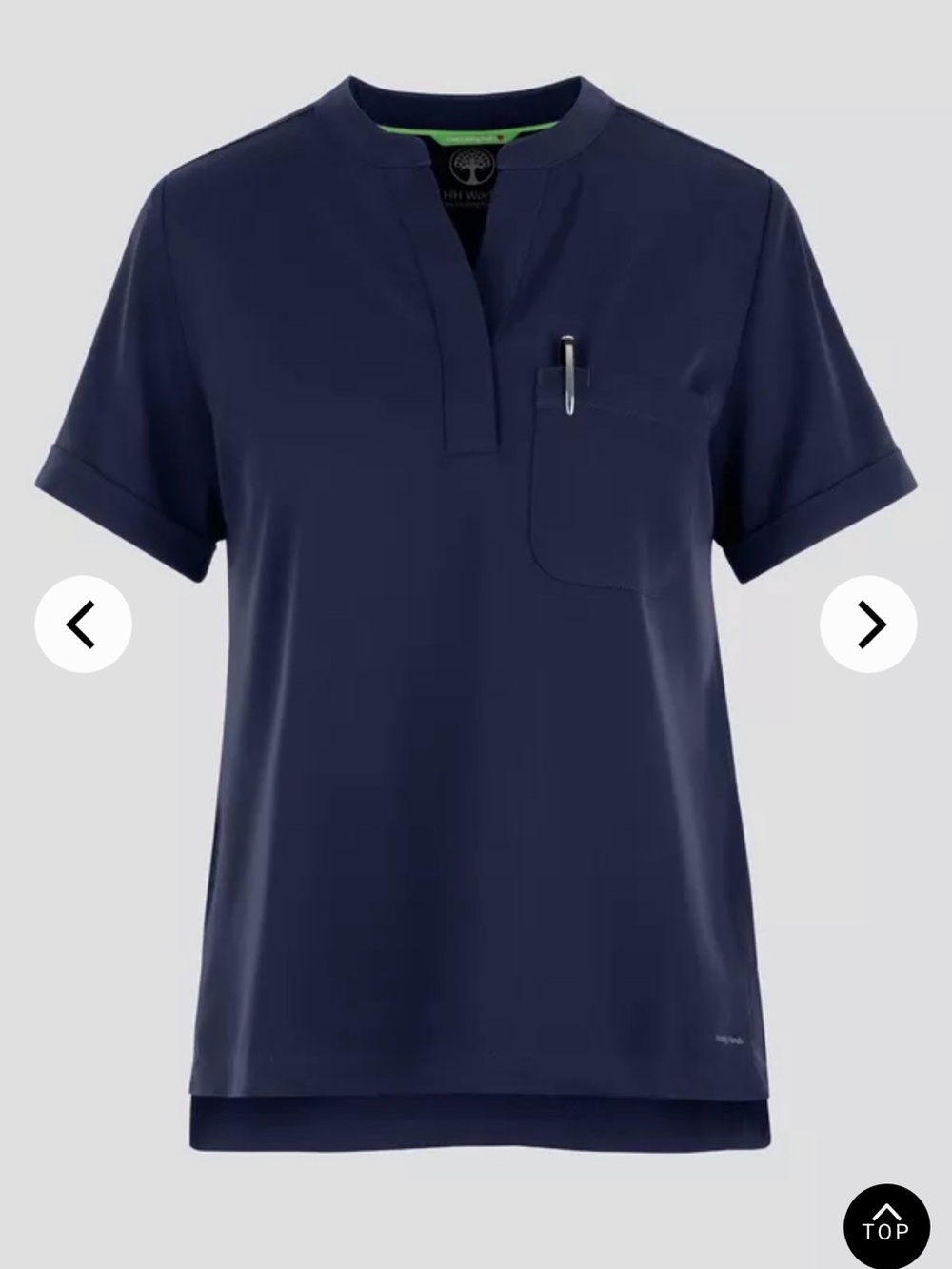 Women's Navy Macy scrub top healing hands